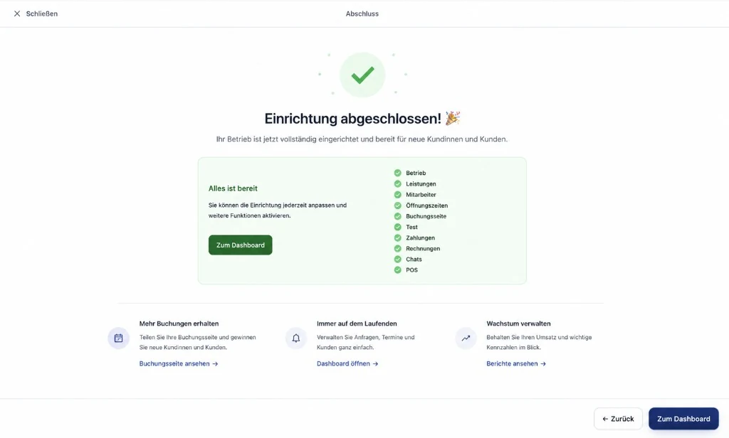 Kelfix Einrichtung abgeschlossen: Betrieb ist startklar.